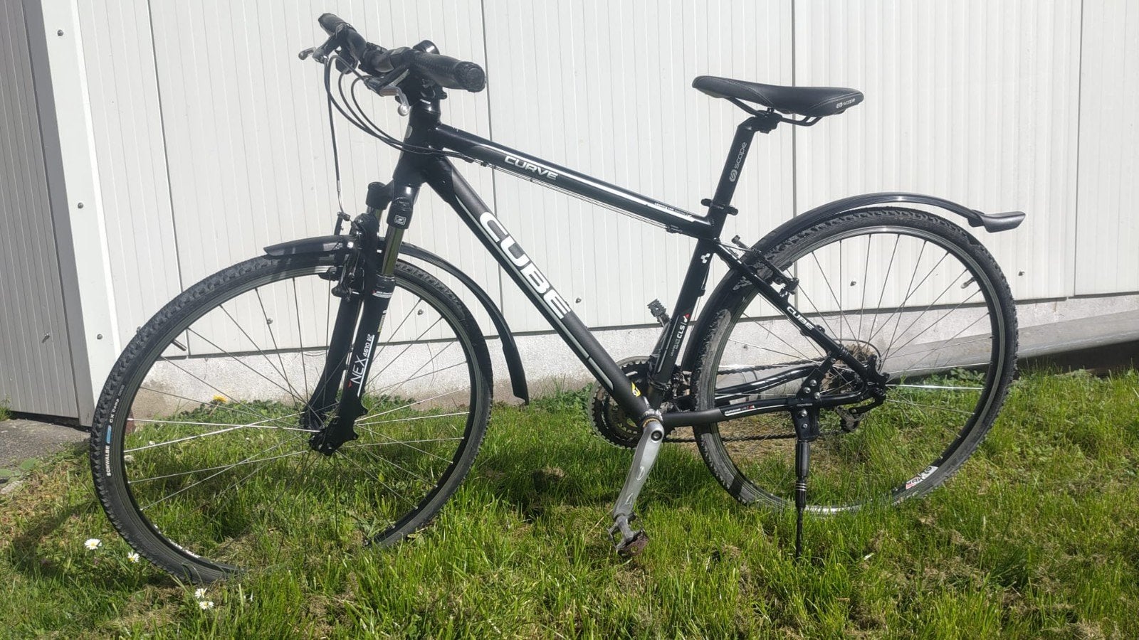 Cube Crossfiets Zwart - Nieuwe Achterband - 27 Versn., Gebruikt, Vering, Overige maten, Meer dan 20 versnellingen