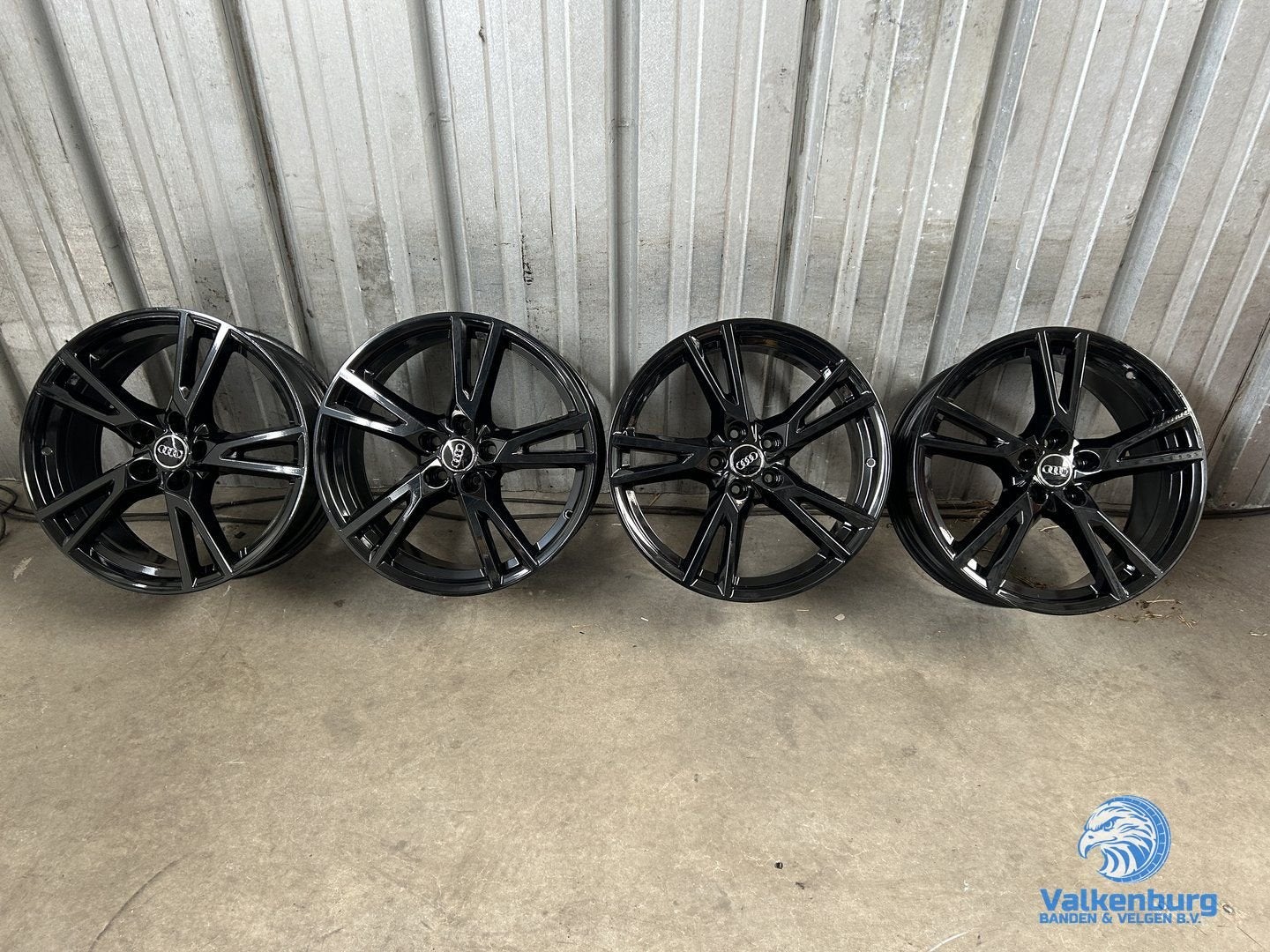 Originele Audi 19 inch zwarte velgen 5x112, 19 inch, Gebruikt, Velg(en), -