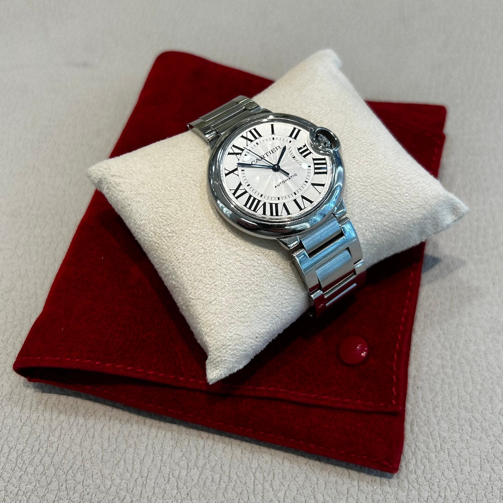 Cartier Ballon Bleu 36mm, Verzenden, Staal, Overige merken, 1960 of later