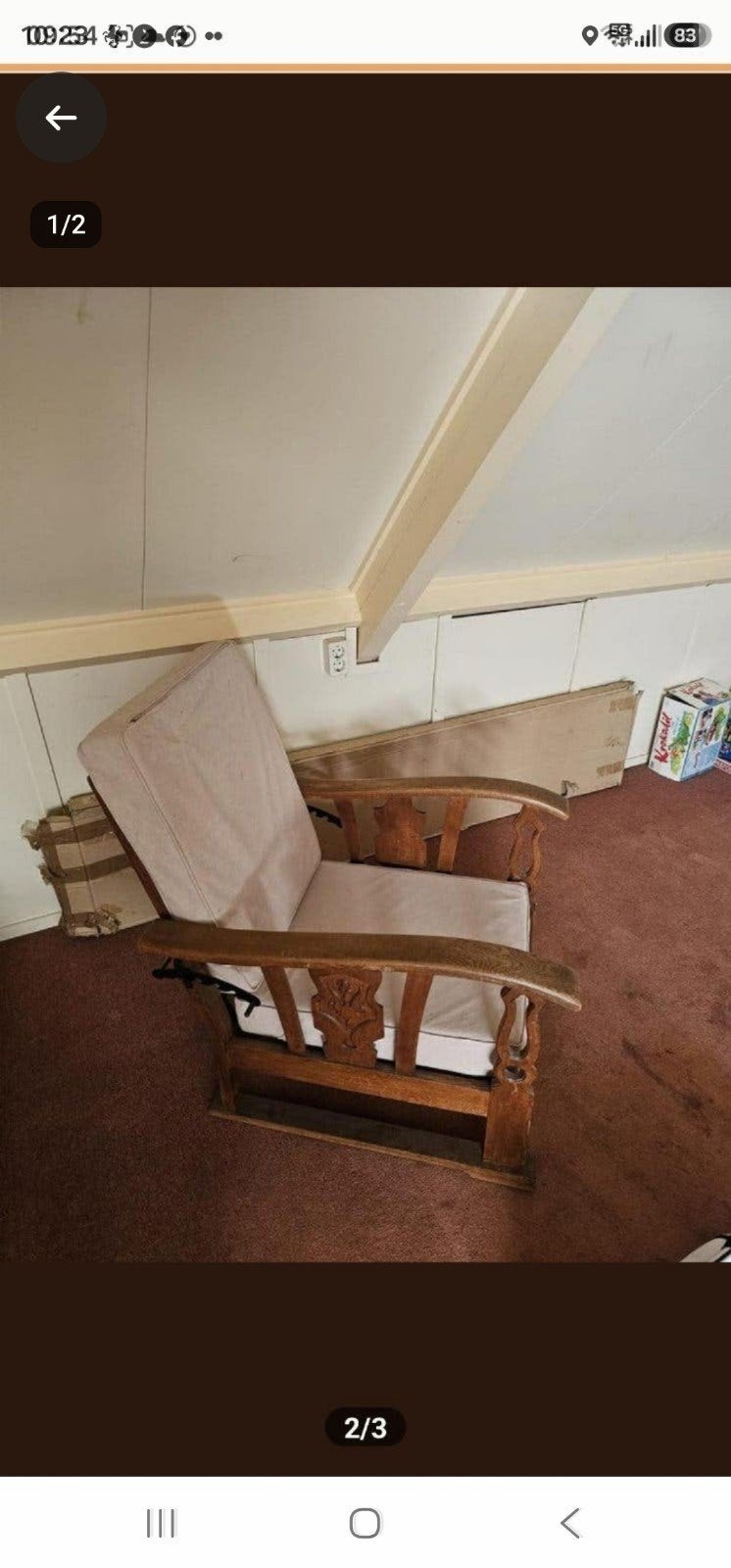 gratis 2 oude stoelen, Huis en Inrichting, Complete inboedels, Ophalen
