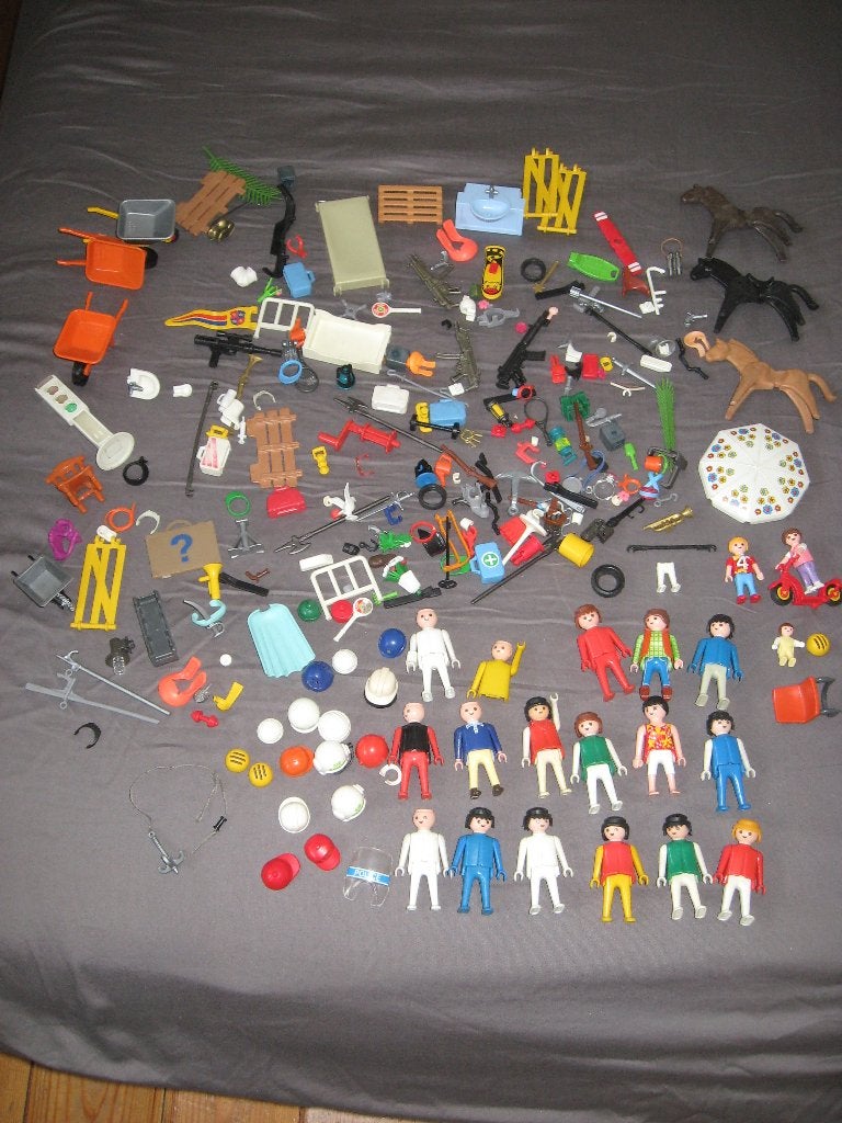 Playmobil - allegaartje van popjes en onderdeeltjes, Ophalen of Verzenden, Gebruikt, Losse onderdelen