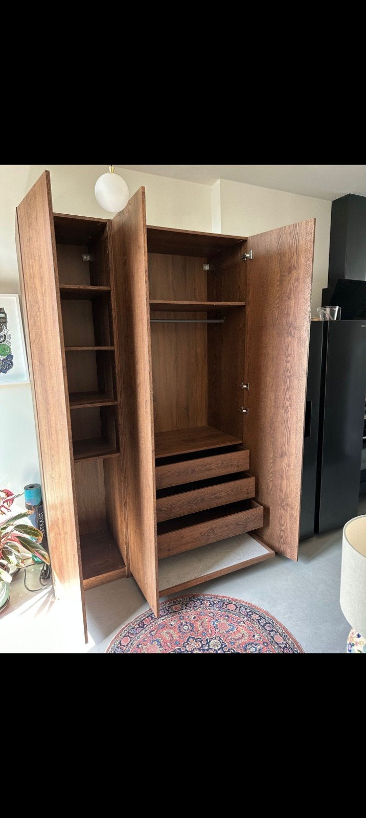 IKEA Pax Kledingkast - Bruin Essenpatroon - 236 x 150 x 60, Ophalen