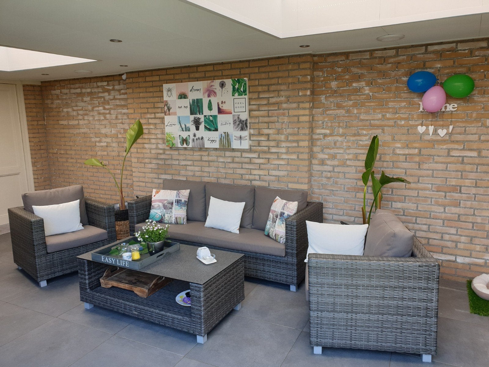 Loungeset met tafel, Ophalen, Gebruikt, Bank