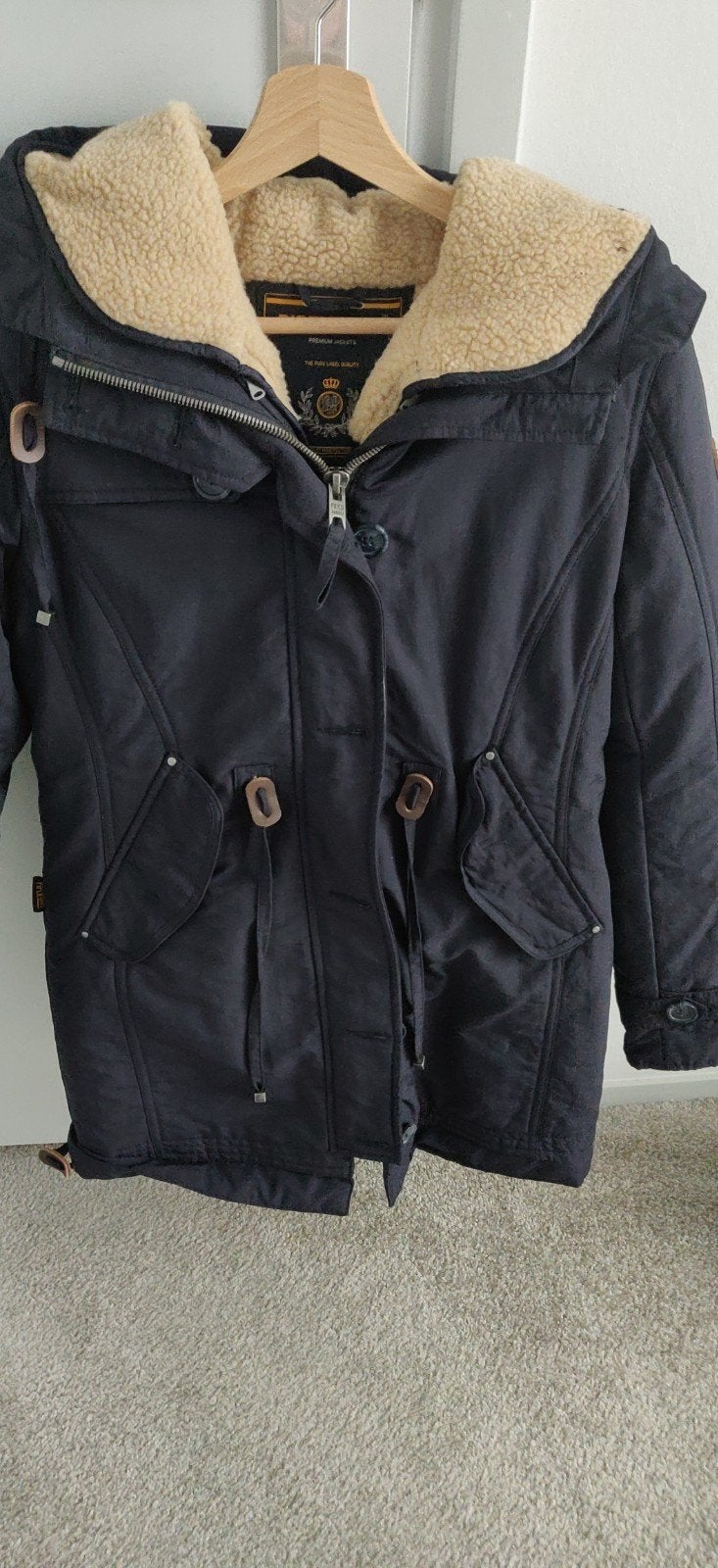 winterjas donkerblauwe parka Piper Maru, Blauw, Piper Maru, Ophalen of Verzenden, Zo goed als nieuw