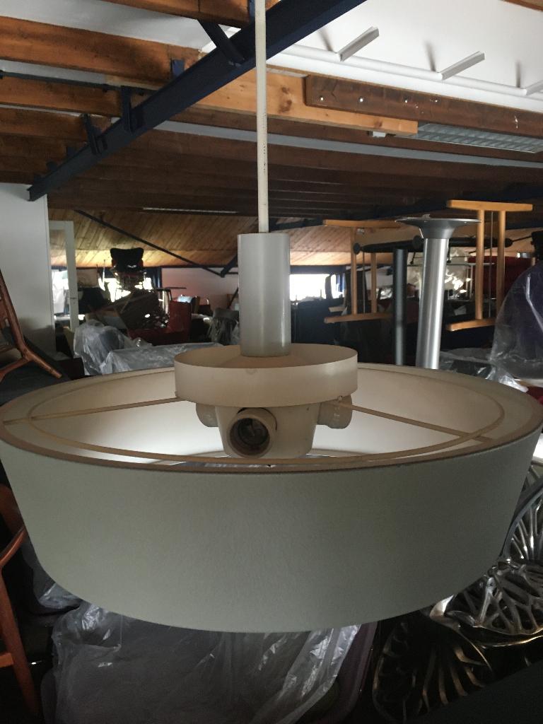 Raak hanglamp plafondlamp lamp vintage rond glas retro, Ophalen, Nvt, Minder dan 50 cm, Nvt