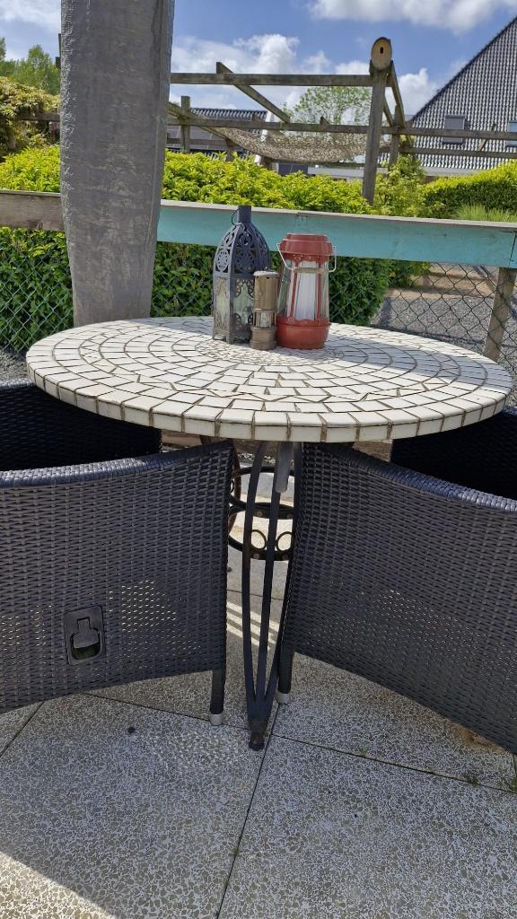 Tuintafel rond 106 cm, Tuin en Terras, Ophalen, Gebruikt, Rond, Overige materialen