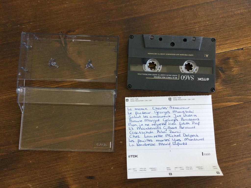 Cassettebandje met Franse chansons, Overige genres, 1 bandje, Ophalen of Verzenden, Zo goed als nieuw
