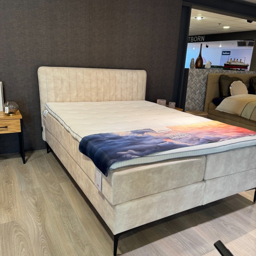 Boxspring Desire - Cinderella - 160x210 - Stof Naturel -, Niet ingevuld, Niet ingevuld, Niet ingevuld