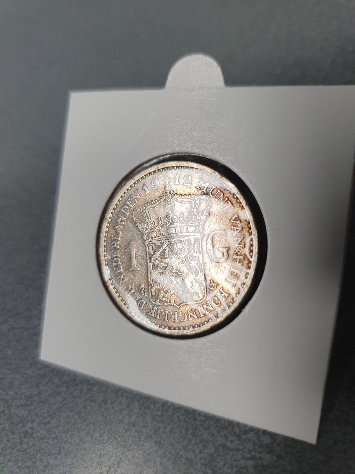 Zilveren 1 Gulden Munt Koningin Wilhelmina 1912, 1 gulden, Zilver, Ophalen of Verzenden, Koningin Wilhelmina