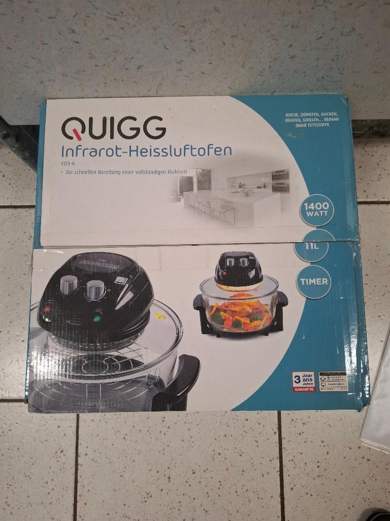 Quigg infrarode heteluchtoven, Ophalen, Minder dan 45 cm, Hete lucht, Zo goed als nieuw
