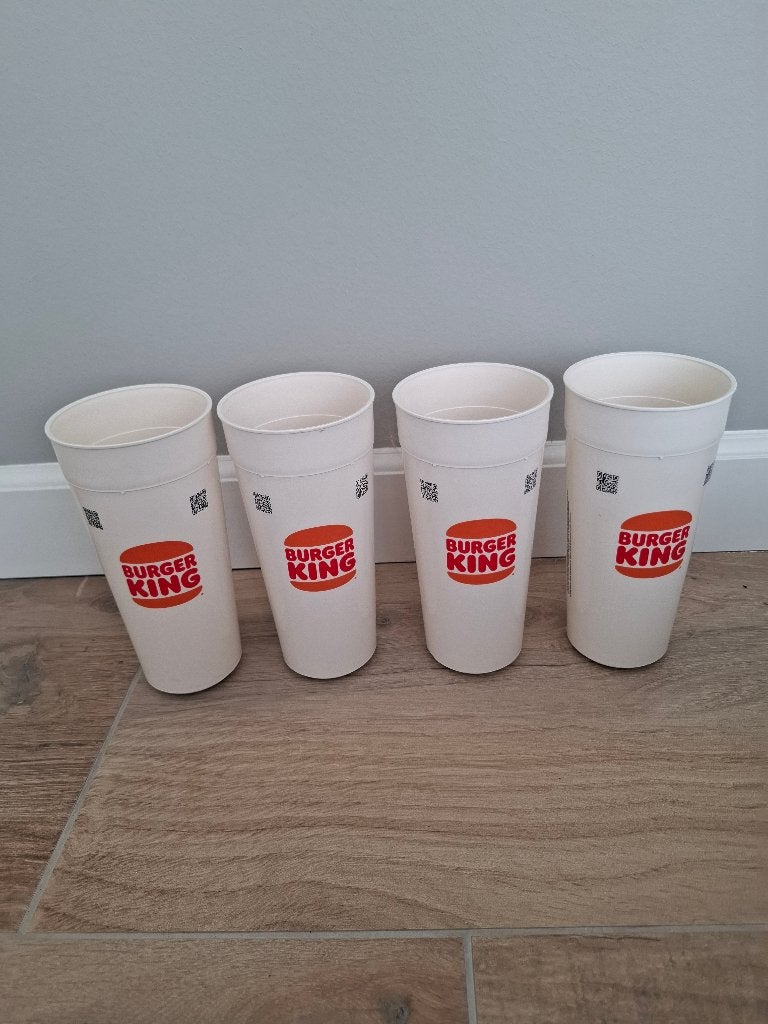 Burger King - 4 herbruikbare bekers - Coca-Cola, Ophalen of Verzenden, Gebruikt