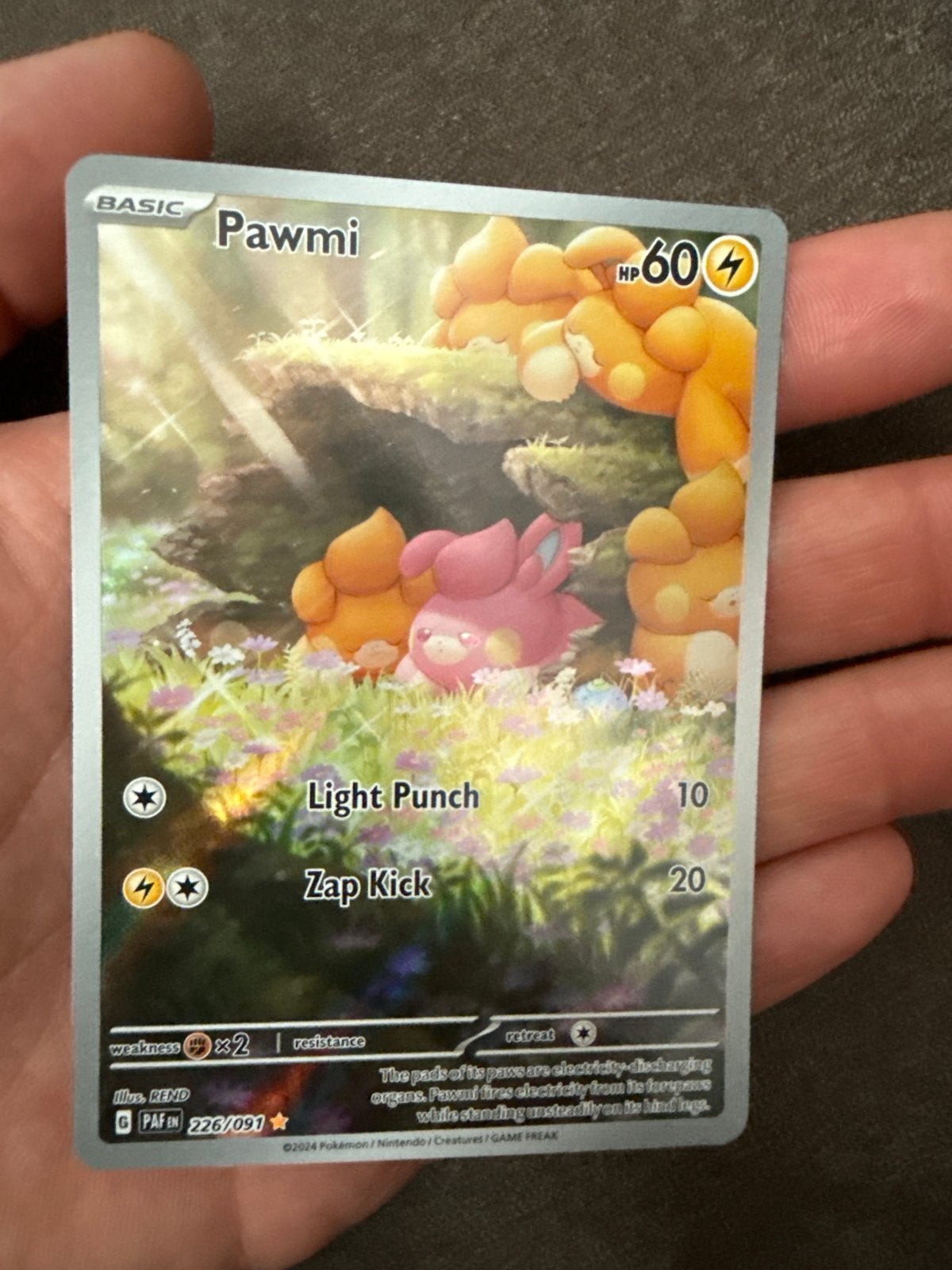 Pawmi 226/091 Paldean Fates, Ophalen of Verzenden, Zo goed als nieuw, Losse kaart
