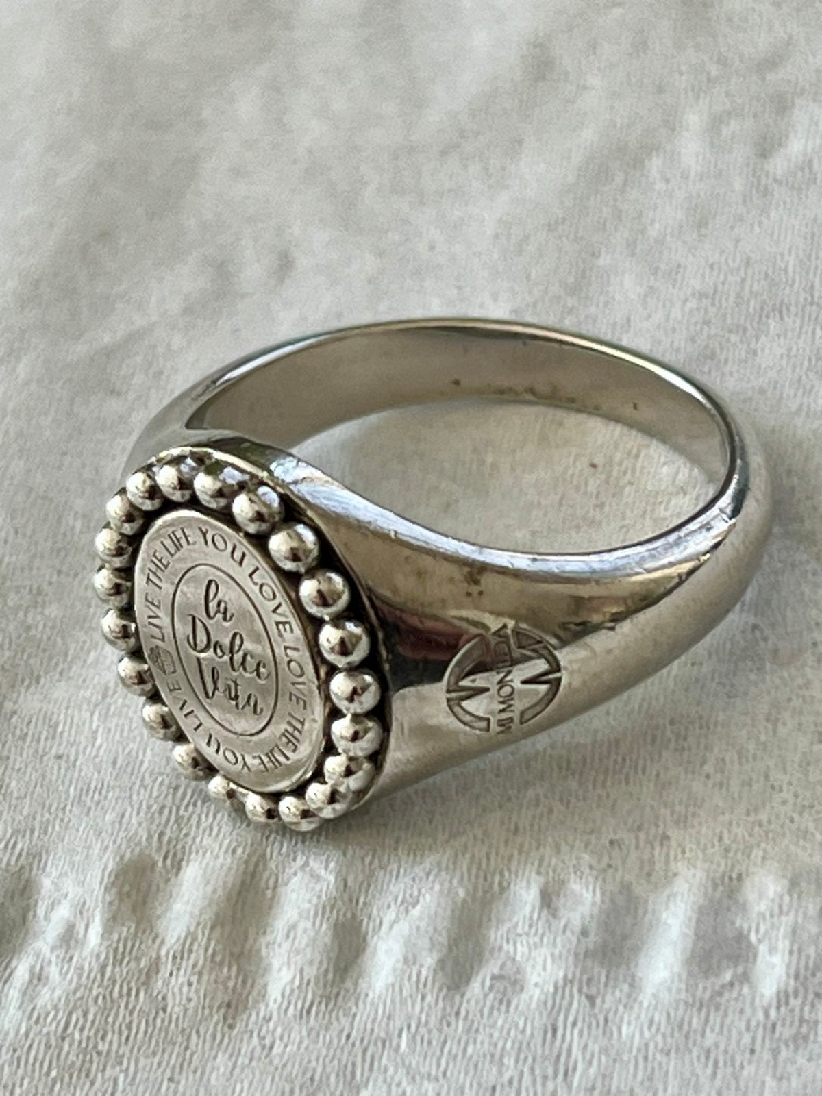 Mi Moneda zilveren ring 'La Dolce Vita' maat 20 mm, 18 tot 19, Gebruikt, Verzenden, Dame
