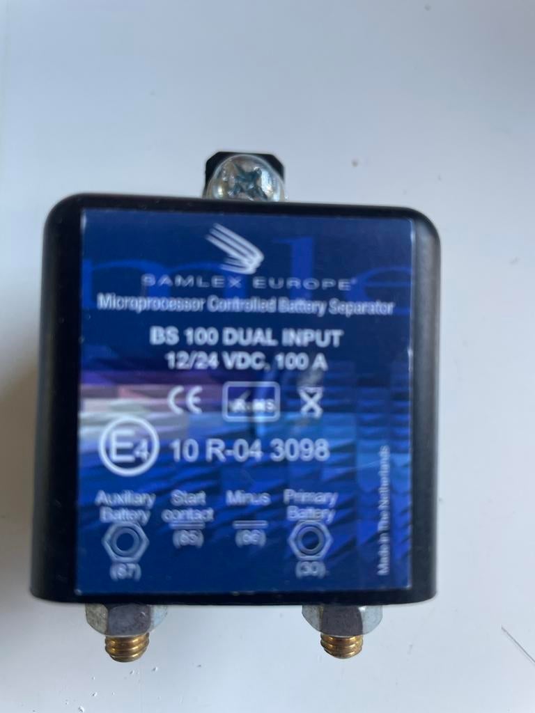 Samlex BS 100 Dual Input Accu Scheider Relais 12/24V 100A, Ophalen of Verzenden, Nieuw, Universele onderdelen
