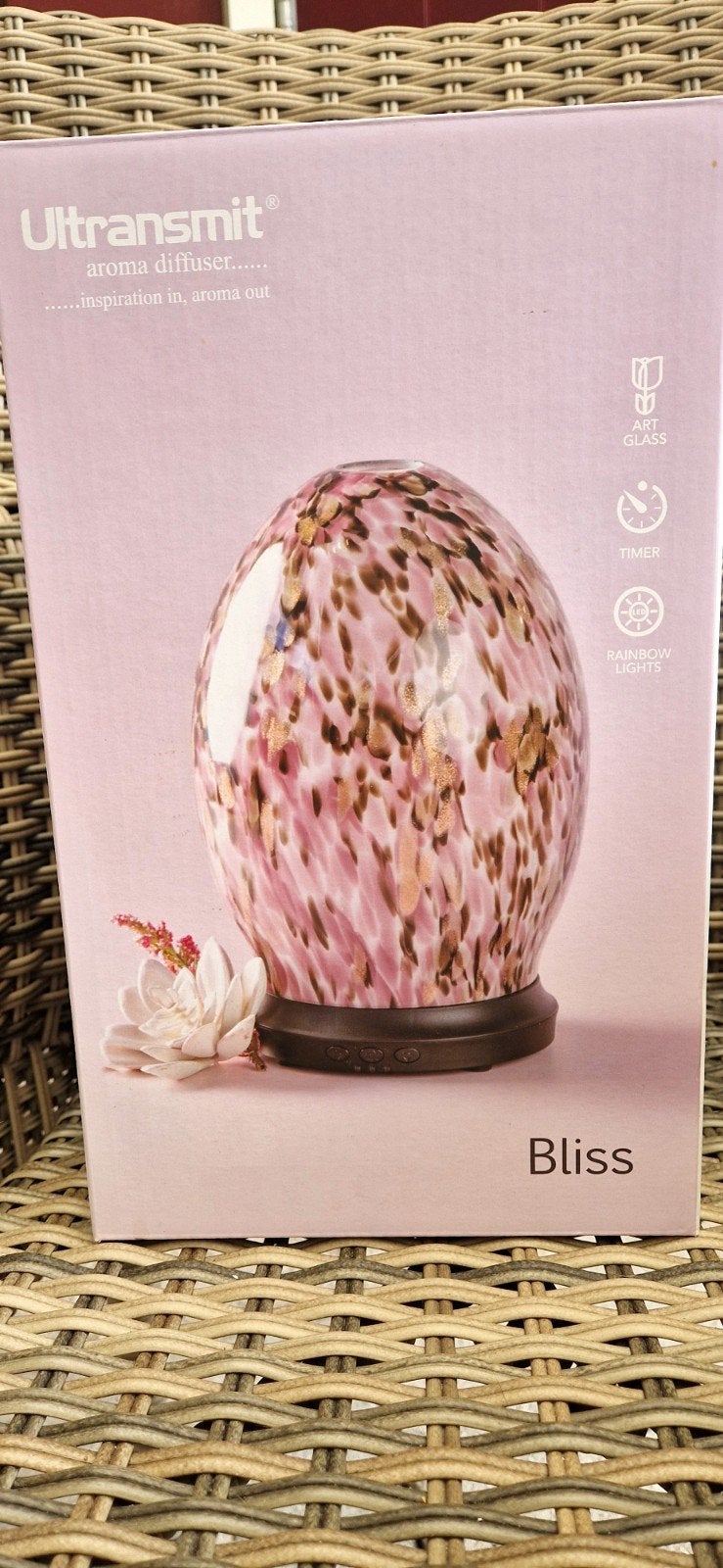 Bliss aroma diffuser, Huis en Inrichting, Woonaccessoires | Overige, Ophalen, Zo goed als nieuw, Meerkleurig, Glas