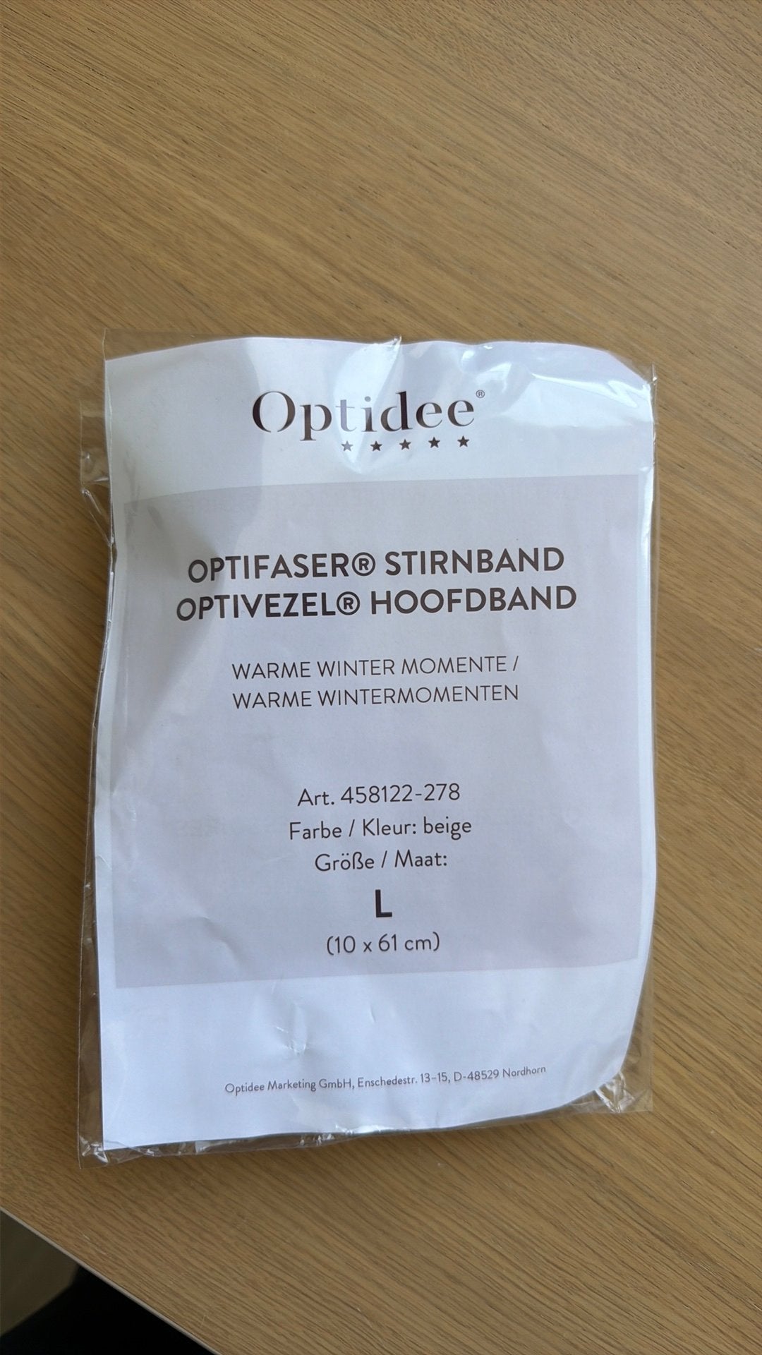 Optidee hoofdband L beige, Ophalen of Verzenden, Nieuw, Gehele gezicht