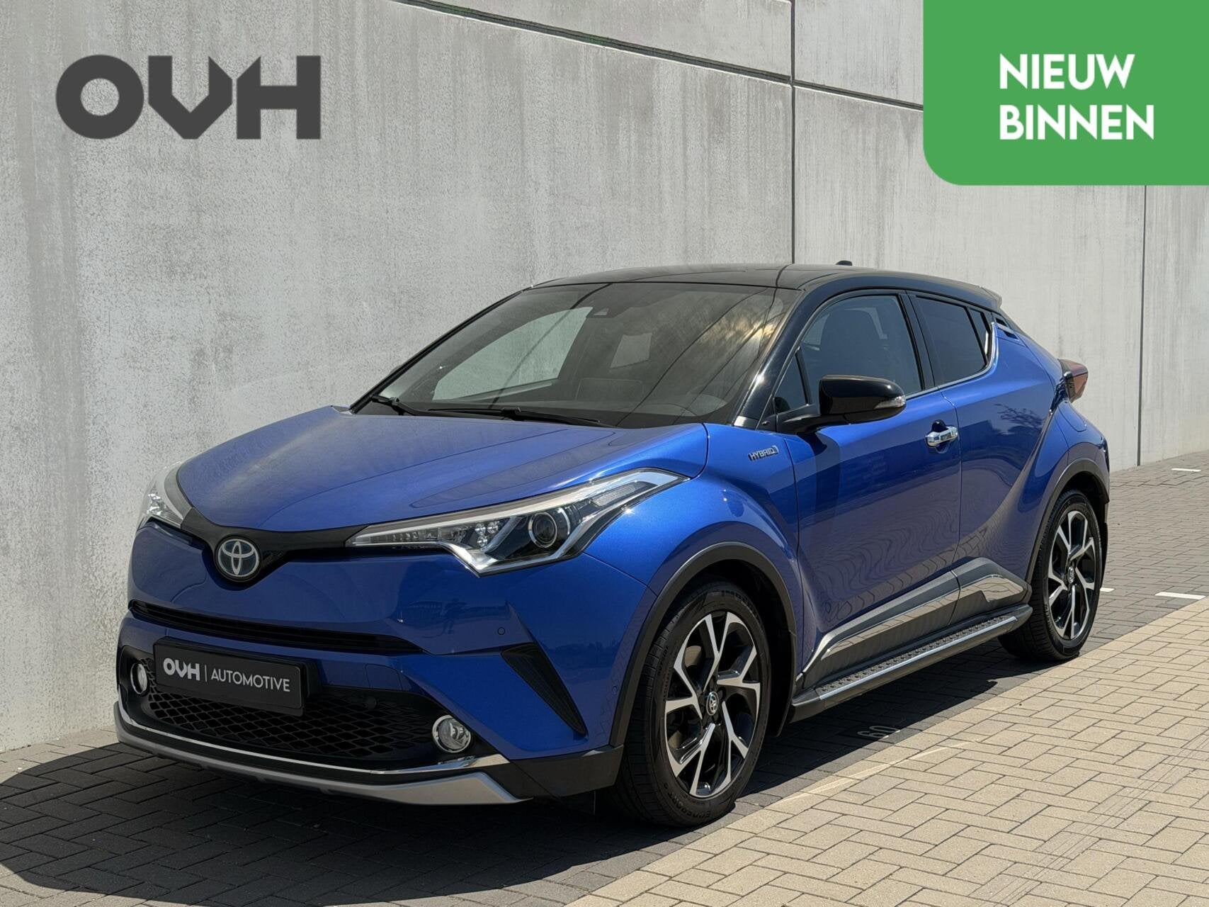 Toyota C-HR 1.8 Hybrid Style | Cam | Stoelvw | Trekhaak, Auto's, Toyota, Gebruikt, Zwart, 4 cilinders, Blauw