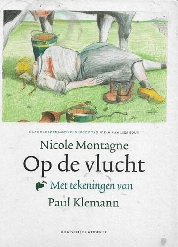 Nicole Montagne Op de vlucht (tek. Paul Klemann), Ophalen of Verzenden, Zo goed als nieuw, Schilder- en Tekenkunst