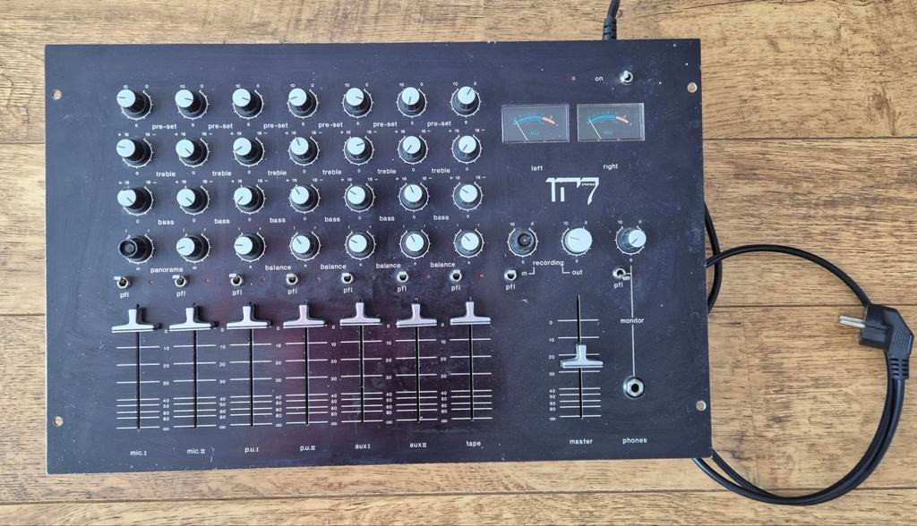 Vintage IF Stereo 7 Mengpaneel - Ross Import B.V., Ophalen of Verzenden, Gebruikt, 5 tot 10 kanalen, Microfooningang