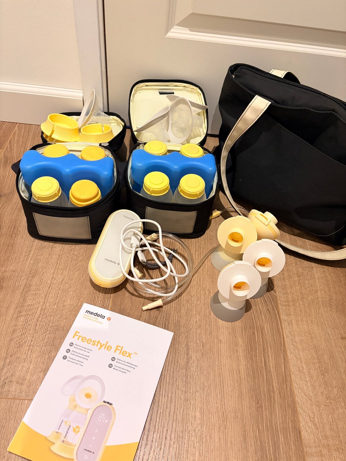 Medela Freestyle Flex Dubbele Borstkolf - Zeer Compleet, Ophalen of Verzenden, Gebruikt