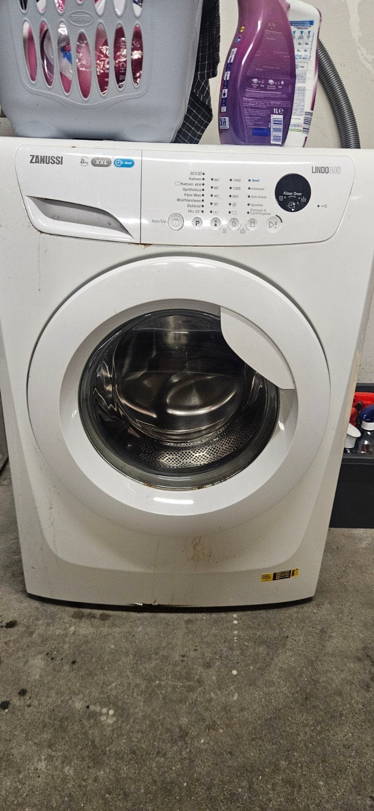 Zanussi Lindo300 XXL 8kg Wasmachine, Witgoed en Apparatuur, Ophalen, 1200 tot 1600 toeren, Gebruikt, 8 tot 10 kg