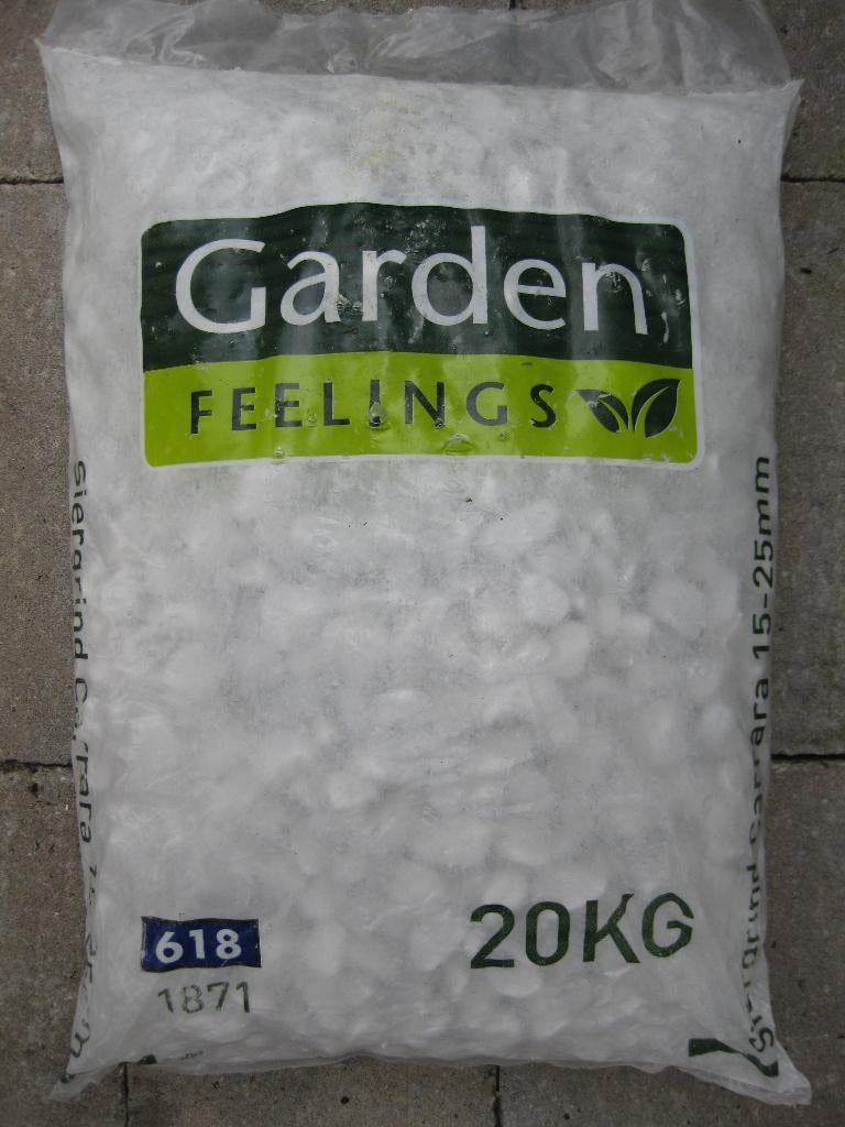 Garden Feelings Grind / Siergrind Carrara wit 20 kg 15-25 mm, Ophalen, Nieuw, Wit, Grind