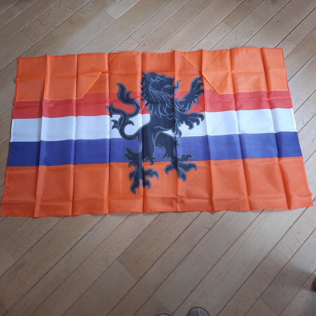 Zwaaidoek spandoek cape - rood wit blauw oranje leeuw - nieu, Ophalen of Verzenden, Nieuw, Oranje of Koningsdag