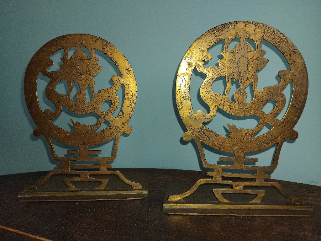 vintage Chinese boekensteunen, Ophalen of Verzenden, Huis en Inrichting