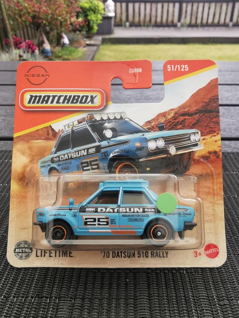 Matchbox '70 Datsun 510 Rally, Ophalen of Verzenden, Nieuw, Auto
