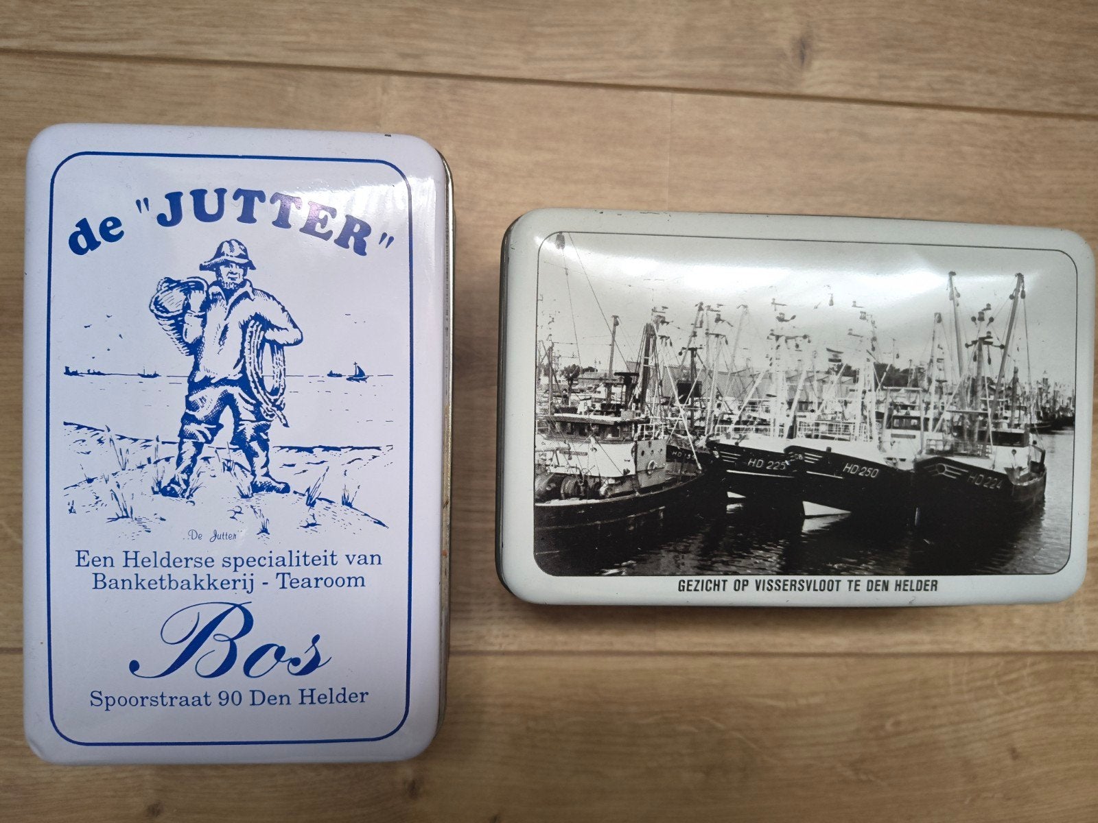 Twee koek blikken Den Helder, Ophalen of Verzenden, Zilver