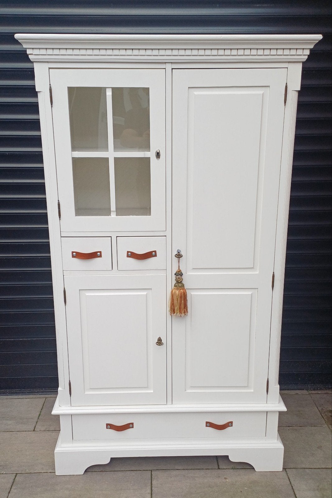 Prachtige witte grenen kledingkast/meidenkast/kast, 50 tot 70 cm, 105 cm of meer, Ophalen of Verzenden, 100 cm of meer