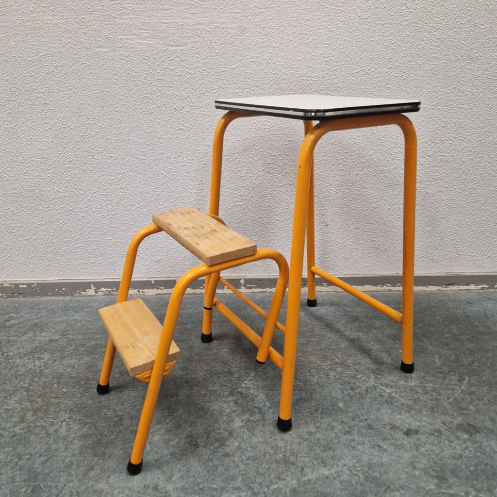 Vintage trapkrukje Brabantia uitklap kruk trapje keukentrap, Ophalen of Verzenden, Huis en Inrichting