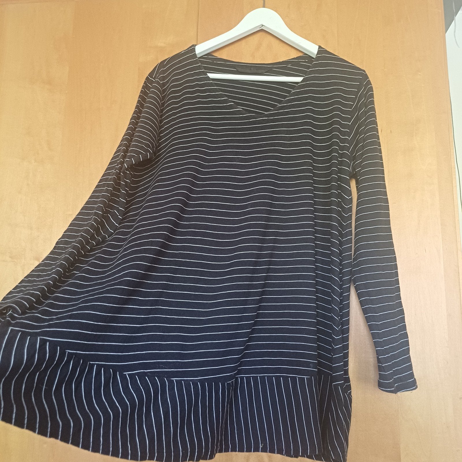 Zwart-wit gestreepte tuniek/jurk, 100% katoen normal crazy, Zwart, Maat 42/44 (L), Ophalen of Verzenden, Onbekend