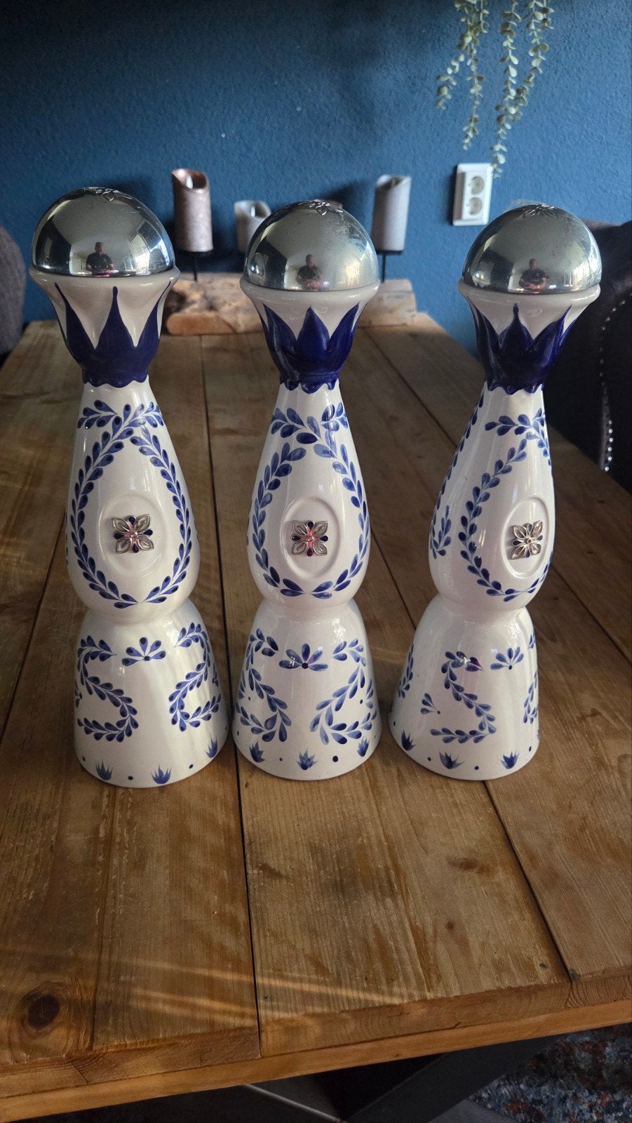 Set van 3 Clase Azul Tequila flessen, blauw/wit, Ophalen of Verzenden