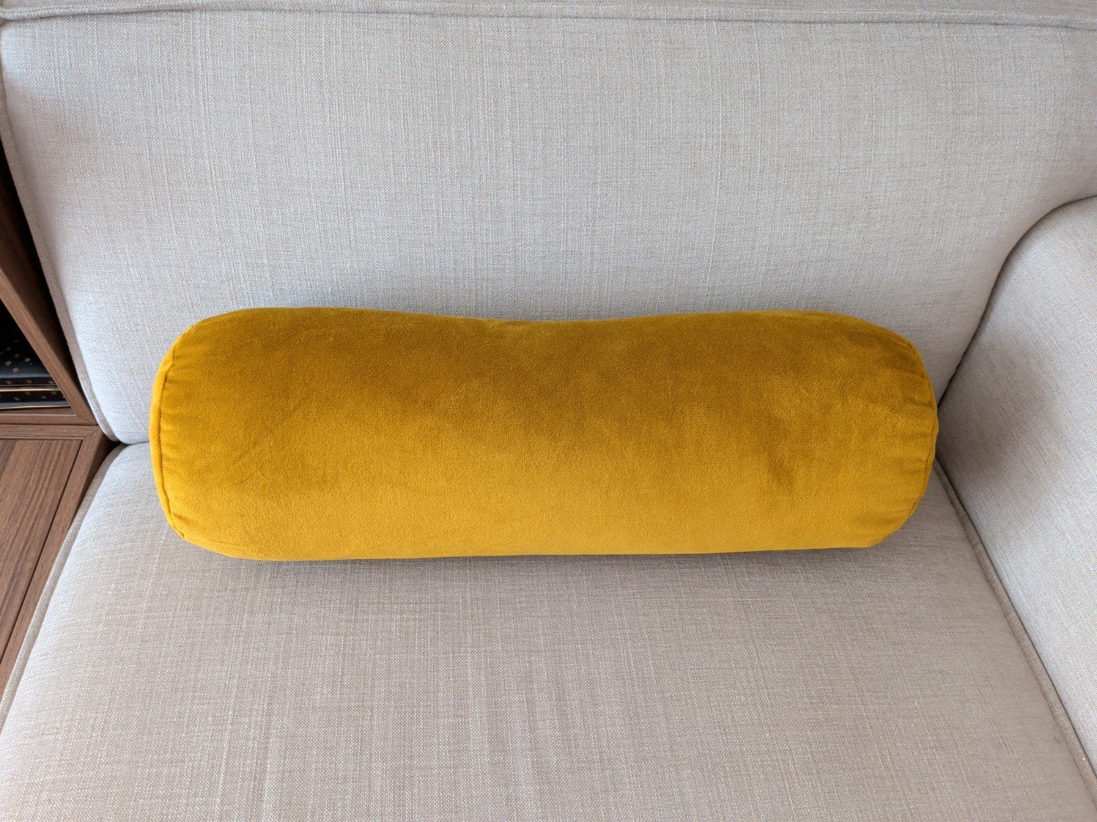 Be pure Home rolkussen okergeel, Huis en Inrichting, Ophalen, Overige merken, Geel, Afneembare hoes