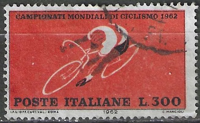 Italie 1962 - Yvert 870 - WK Wielrennen  (ST), Verzenden, Gestempeld