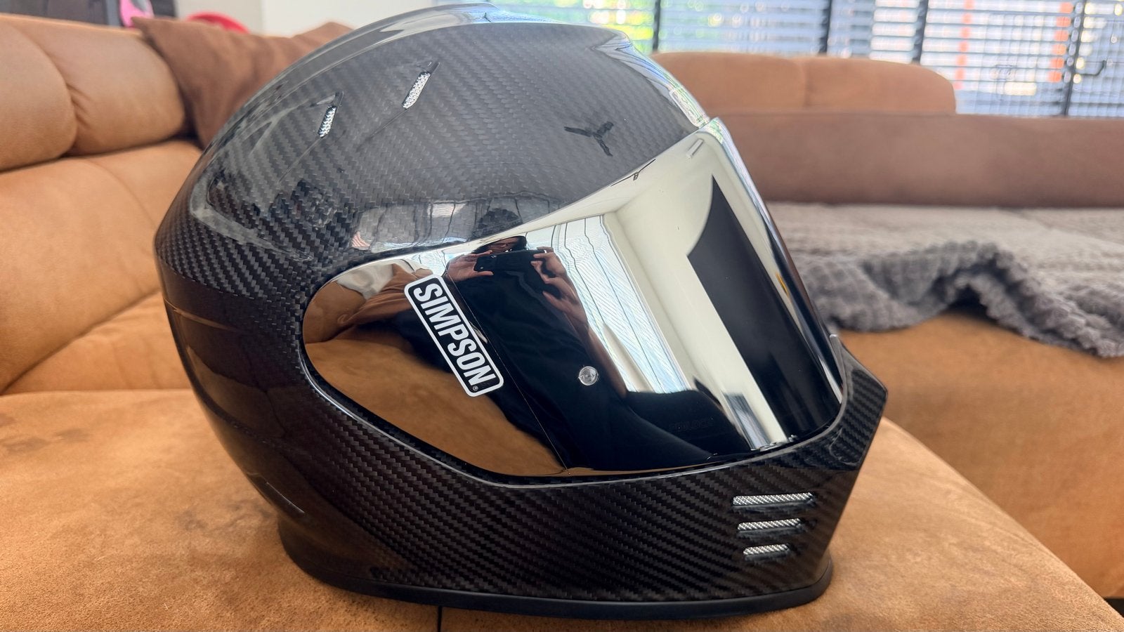 Simpson Carbon Bandit motorhelm maat S., Motoren, Ophalen of Verzenden, Tweedehands, Dames, Motorcrosskleding