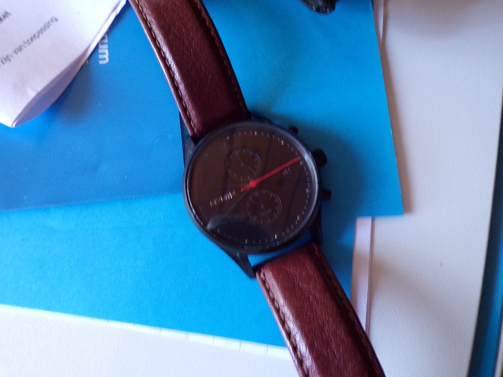 MVMT horloge, Sieraden, Tassen en Uiterlijk, Horloges | Heren, Leer, Staal, Polshorloge, Zo goed als nieuw