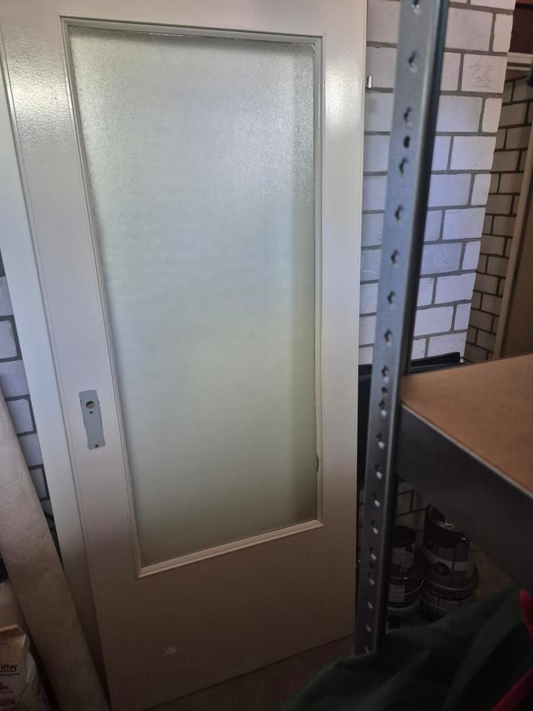 Opdek binnendeur met glas 202 x 83.5 cm, Ophalen