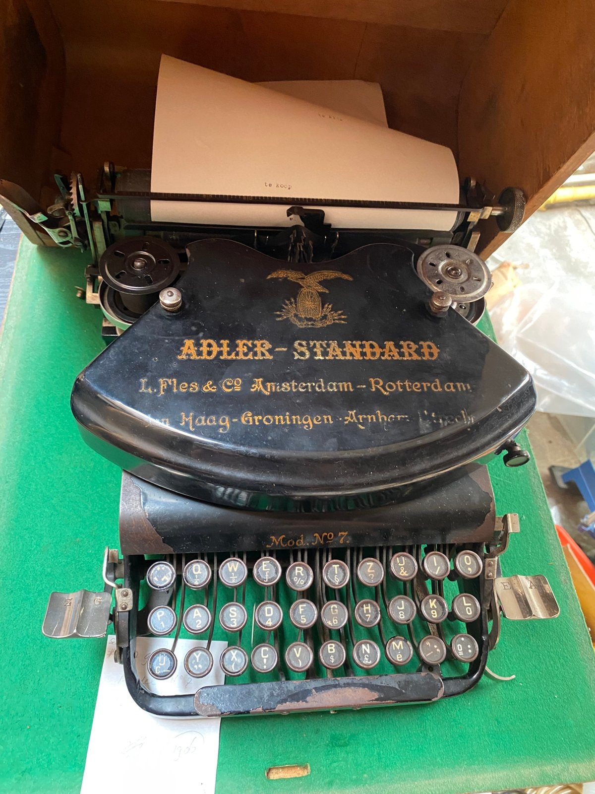 Antieke typmachine van Adler Standard (Mod. No.7), Diversen, Typemachines, Ophalen of Verzenden, Zo goed als nieuw