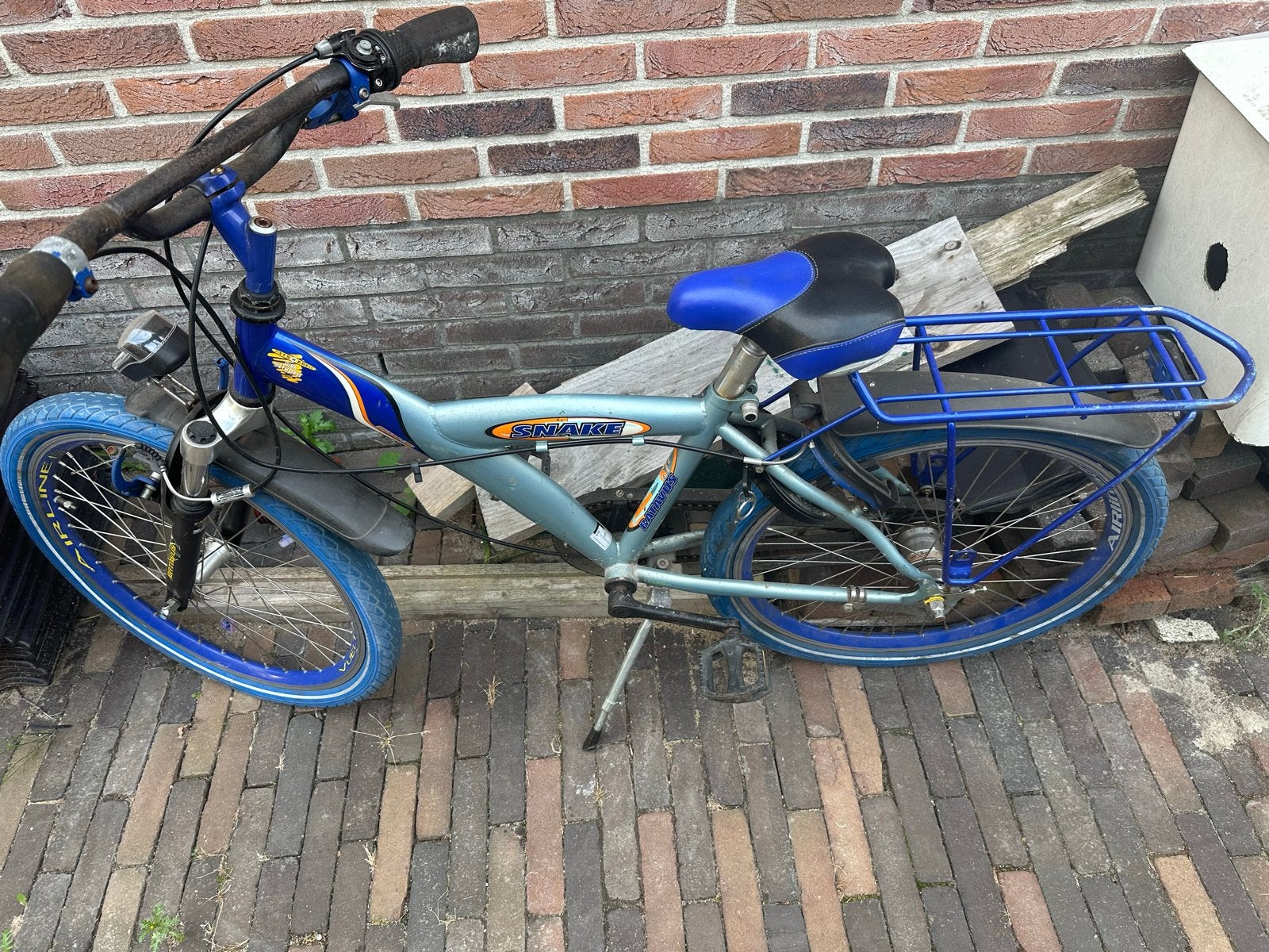Batavus Snake jongensfiets 22 inch, Fietsen en Brommers, Ophalen, Gebruikt, Velgrem, Batavus