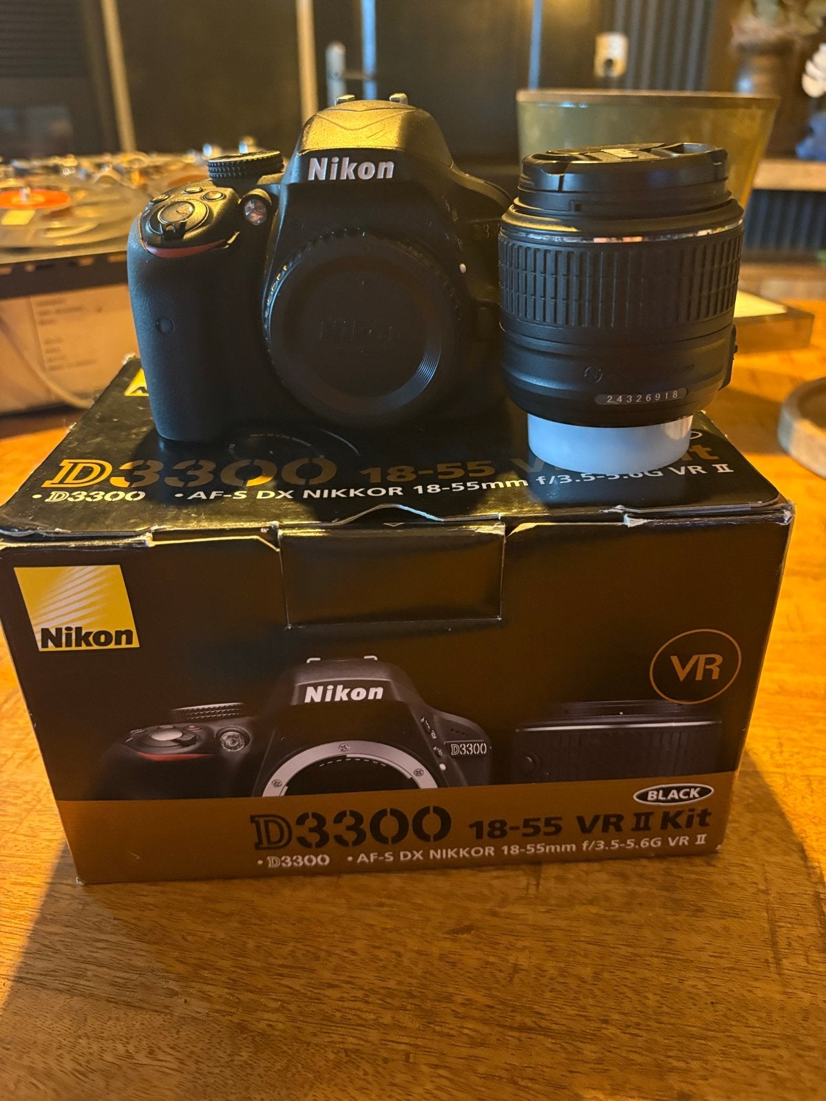 Nikon D3300 spiegelreflexcamera met 18-55mm VR II lens, Spiegelreflex, Beeldstabilisatie, Ophalen of Verzenden, Zo goed als nieuw