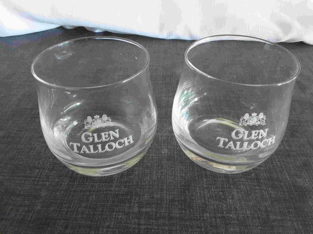 GLEN TALLOCH glazen 8 cm hoog, tulpvorm, 2 st., Ophalen of Verzenden, Zo goed als nieuw, Overige typen