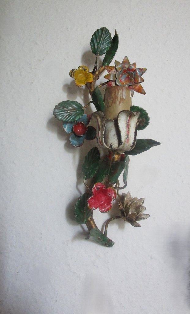 Franse wandlamp bloemen, Ophalen of Verzenden