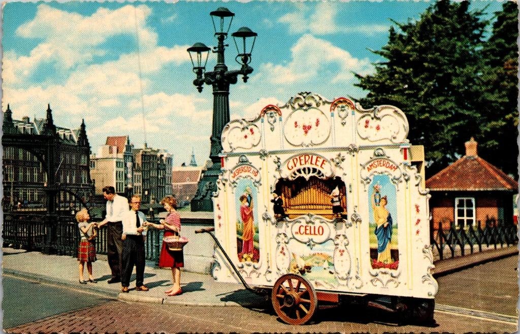 Draaiorgel Amsterdam - 8 ansichtkaarten, Verzenden, 1960 tot 1980, Ongelopen, Noord-Holland