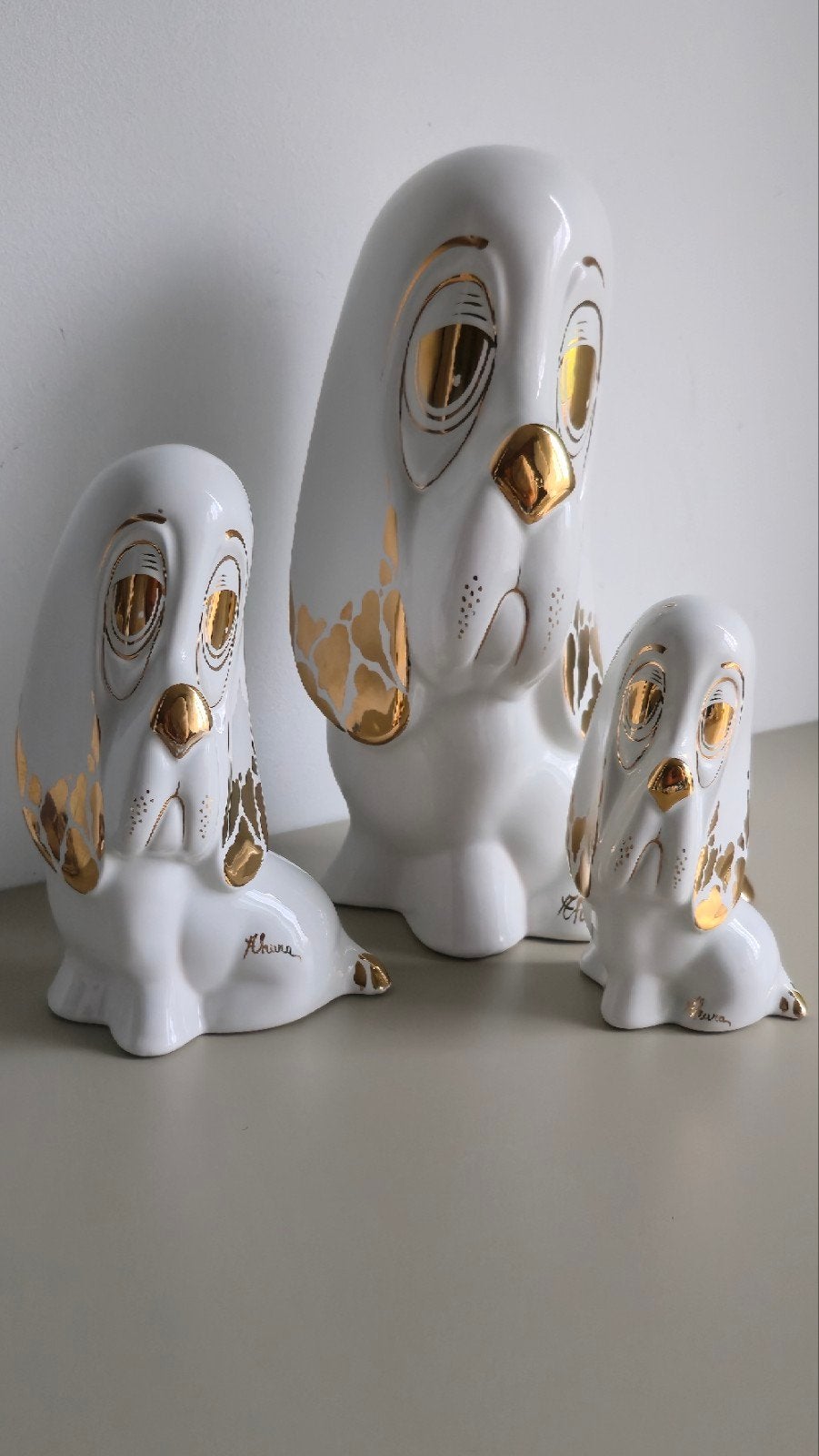 Basset Hound - Ahura Keramische Beelden Set - Italië, Gemerkt, Ophalen of Verzenden, Zoogdier, 20 - 50 cm