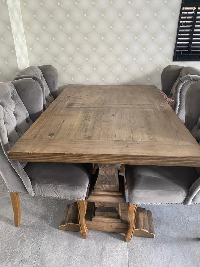 Kloostertafel massief grenen, Ophalen, Gebruikt, 100 tot 150 cm, 50 tot 100 cm