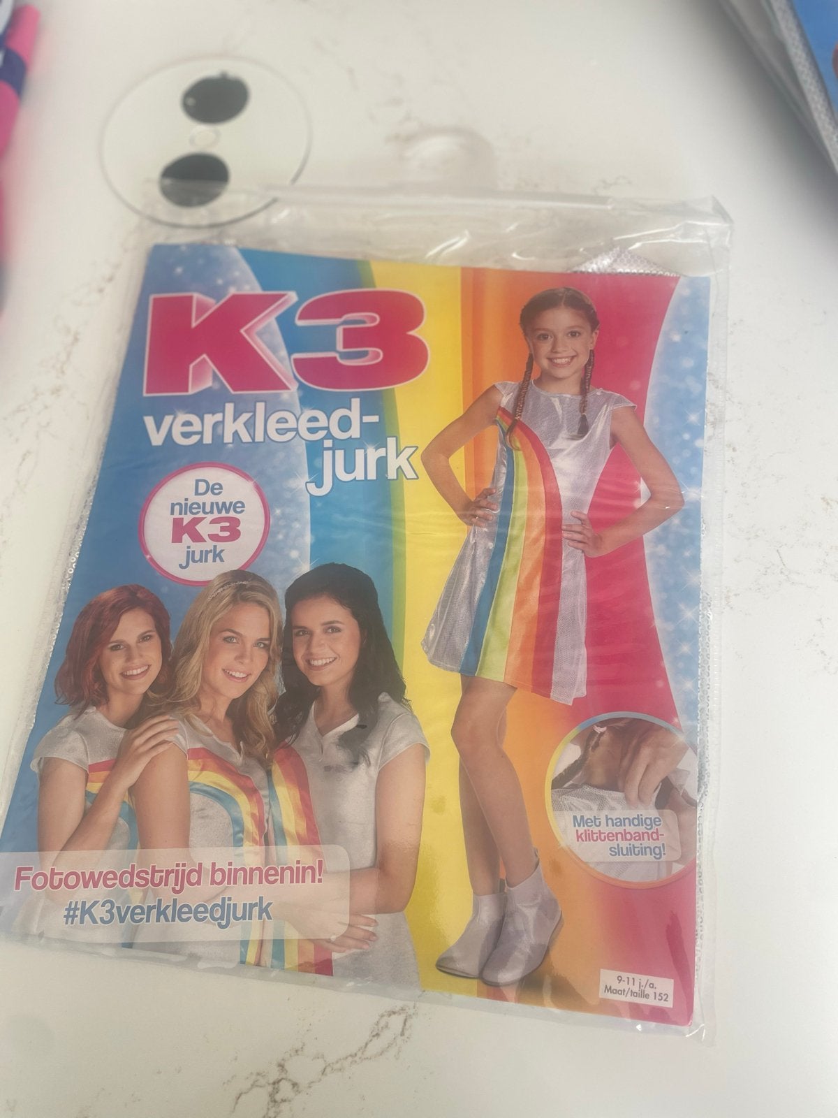 K3 Verkleedjurk Regenboog - Maat 152 (9-11 jaar), Kinderen en Baby's, Carnavalskleding en Verkleedspullen, Ophalen of Verzenden