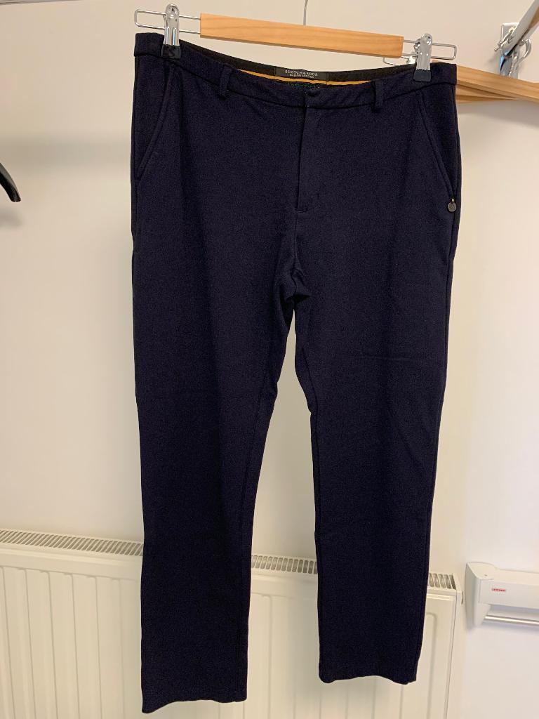 Donkerblauwe chino Scotch & Soda, Scotch & Soda, Zo goed als nieuw, Maat 36 (S), Lang