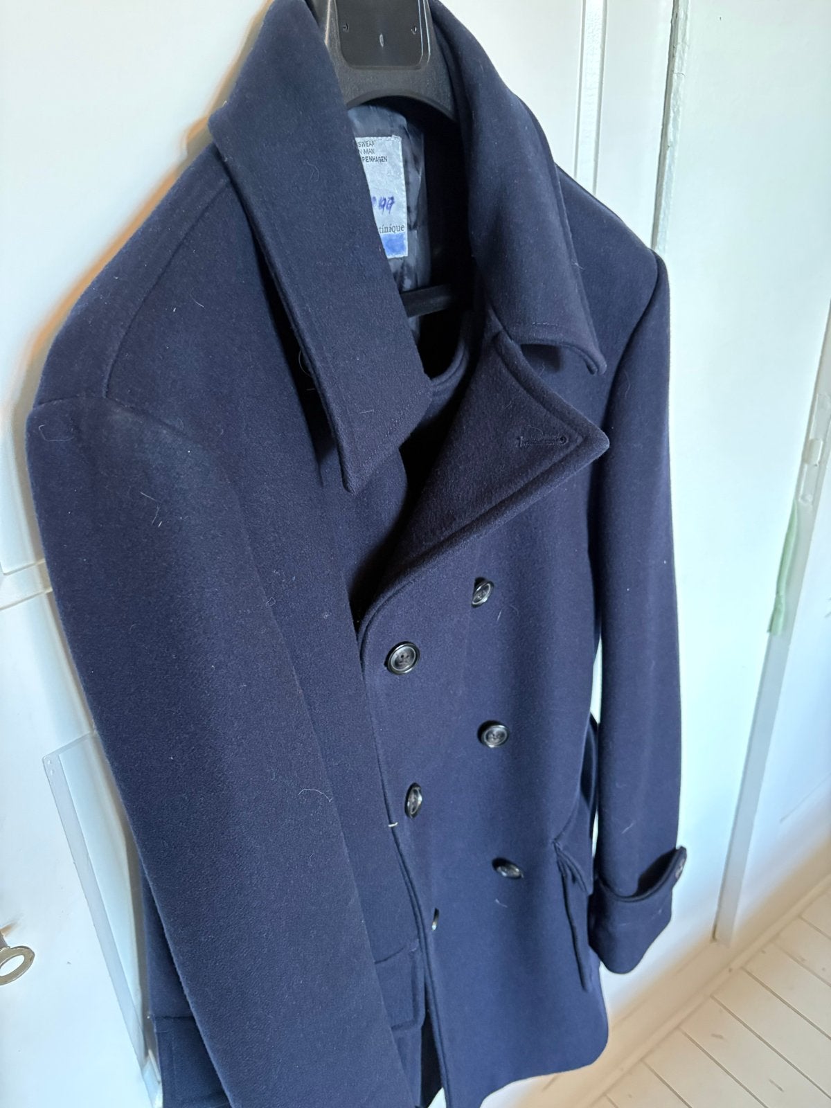Matinique Peacoat - Donkerblauwe Wollen Jas Maat XL, Ophalen of Verzenden, Zo goed als nieuw, Maat 56/58 (XL), Blauw